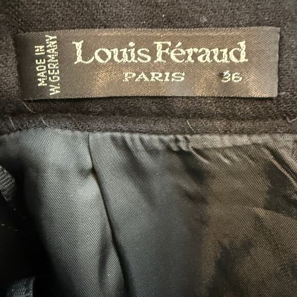 Women's Vintage Louis Feraud 100% Wool A-Line Skirt Size 36 Small - Picture 3 of 9